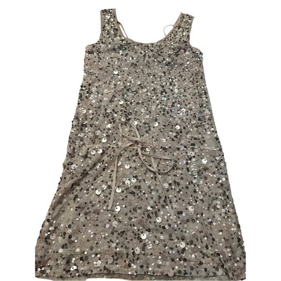 GOLD HAWK BALLET SEQUIN VINTAGE DRESS XS p - Picture 5 of 6